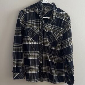 Natural Reflections Black and White Plaid Shirt C